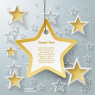 Golden Star Price Sticker With Stars N2