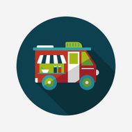 Transportation vendor carts flat icon with long shadow eps10 N18