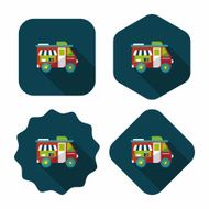 Transportation vendor carts flat icon with long shadow eps10 N19