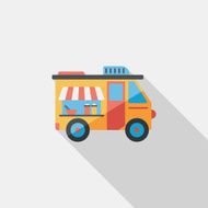 Transportation vendor carts flat icon with long shadow eps10 N20