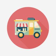 Transportation vendor carts flat icon with long shadow eps10 N26