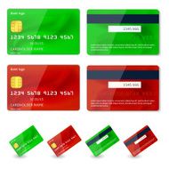 Vector credit cards design