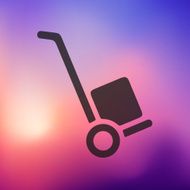 trolley icon on blurred background N5