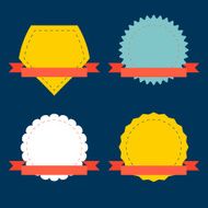 Vector set of ribbons and starburst pack for your design N2