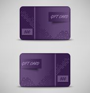 Modern violet gift card template