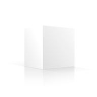 Blank box isolated on white background Vector illustration
