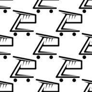 Seamless background pattern of shopping carts