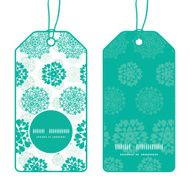 Vector abstract green decorative circles stars striped vertical round frame