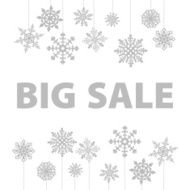 Winter sale background banner and snow Christmas New year Vector N5