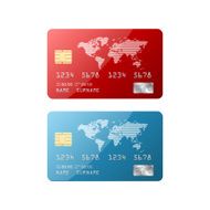 Isolated credit card vector