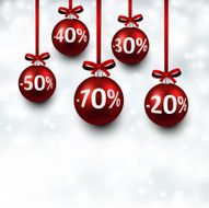 Sale background with christmas balls N3