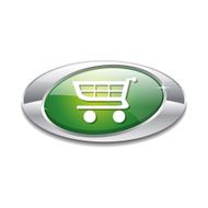 Shopping Circular Vector Green Web Icon Button