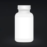 white plastic medical container