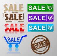 Sale tag banner sets