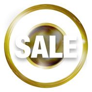 Golden Luxury Elegance Round Icon Button Symbol N2