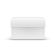 White Square Box Isolated on Background