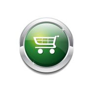 Shopping Circular Vector GreenWeb Icon Button N2