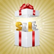 Gift box with letters SALE