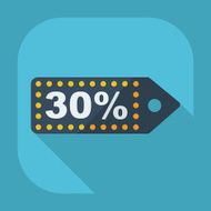 Flat modern design with shadow discount coupon sticker N2