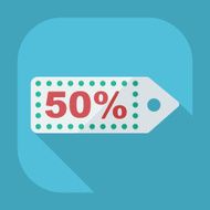 Flat modern design with shadow discount coupon sticker N3