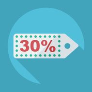 Flat modern design with shadow discount coupon sticker N4