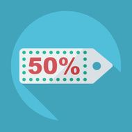 Flat modern design with shadow discount coupon sticker N5