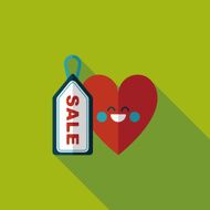 Valentine's Day SALE flat icon with long shadow eps10 N64