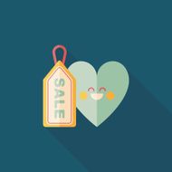 Valentine's Day SALE flat icon with long shadow eps10 N67