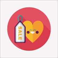 Valentine's Day SALE flat icon with long shadow eps10 N70