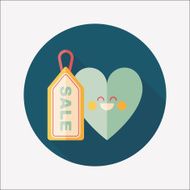 Valentine's Day SALE flat icon with long shadow eps10 N71