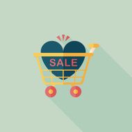 Valentine's Day SALE flat icon with long shadow eps10 N75