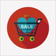 Valentine's Day SALE flat icon with long shadow eps10 N76