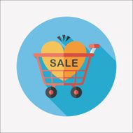 Valentine's Day SALE flat icon with long shadow eps10 N77