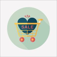 Valentine's Day SALE flat icon with long shadow eps10 N79
