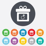 Gift box sign icon Present symbol N43