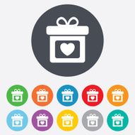 Gift box sign icon Present symbol N46