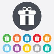 Gift box sign icon Present symbol N48