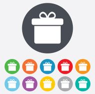 Gift box sign icon Present symbol N49