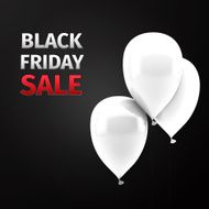 Black Friday Sale Icon with Balloons