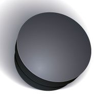 Vector blank black round box isolated on white background N2