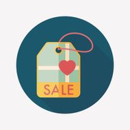 Valentine's Day SALE flat icon with long shadow eps10 N80