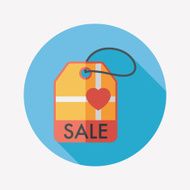 Valentine's Day SALE flat icon with long shadow eps10 N82