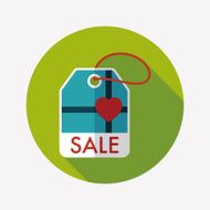 Valentine's Day SALE flat icon with long shadow eps10 N83