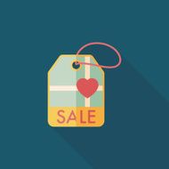 Valentine's Day SALE flat icon with long shadow eps10 N84