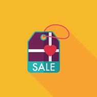 Valentine's Day SALE flat icon with long shadow eps10 N85