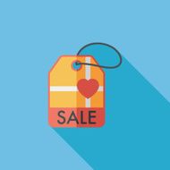 Valentine's Day SALE flat icon with long shadow eps10 N86