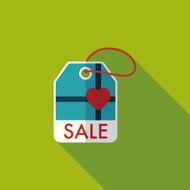 Valentine's Day SALE flat icon with long shadow eps10 N87