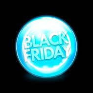 Black Friday Icon light blue design