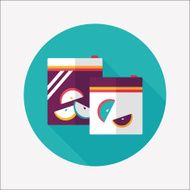 kitchenware zipper bags flat icon with long shadow eps10 N20