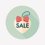 Valentine's Day SALE flat icon with long shadow eps10 N88
